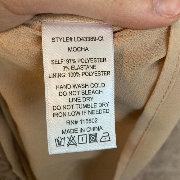 NWT Lush Dress Womens Sz S Slip Champagne Pink Satin Cheetah Deep V Midi - Picture 9 of 11